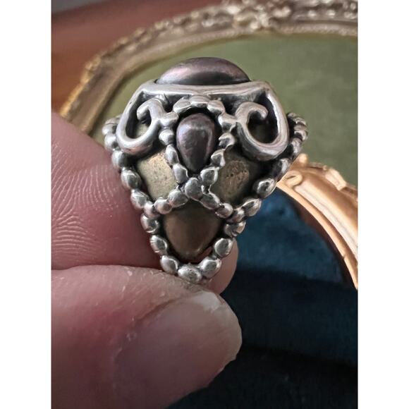 Carolyn Pollack Ring Sz 6 Sterling Brass Copper Relios Southwest Vintage Jewelry - Picture 8 of 10